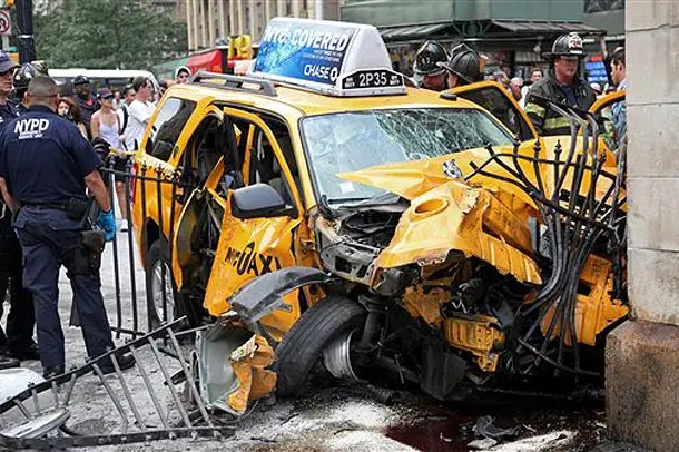 The cab was really wrecked.